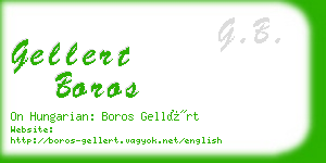 gellert boros business card